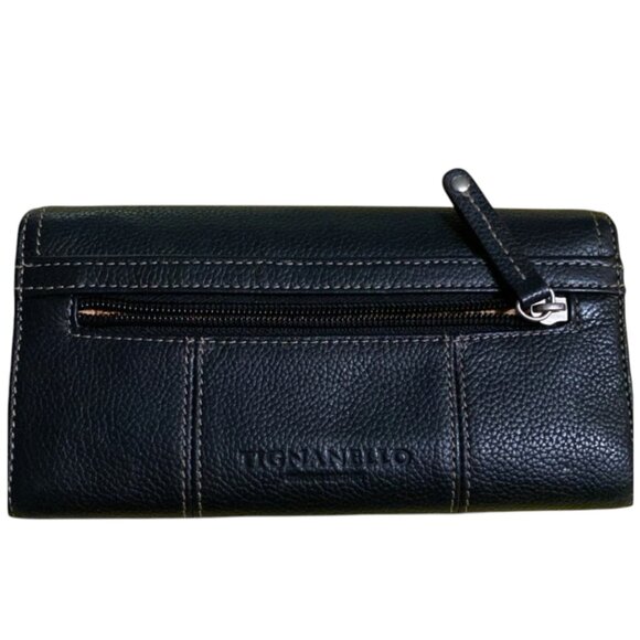 Tignanello Leather Dark Navy Blue Wallet  in Good Pre-Loved Condition - Picture 2 of 8